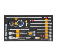 GEARWRENCH 18 Piece 1/4" 90T Ratchet & Drive Tool Set with EVA Foam Chrome 