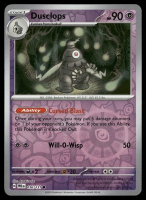 Dusclops 036/131 SV: Prismatic Evolutions Reverse Holo Pokemon TCG
