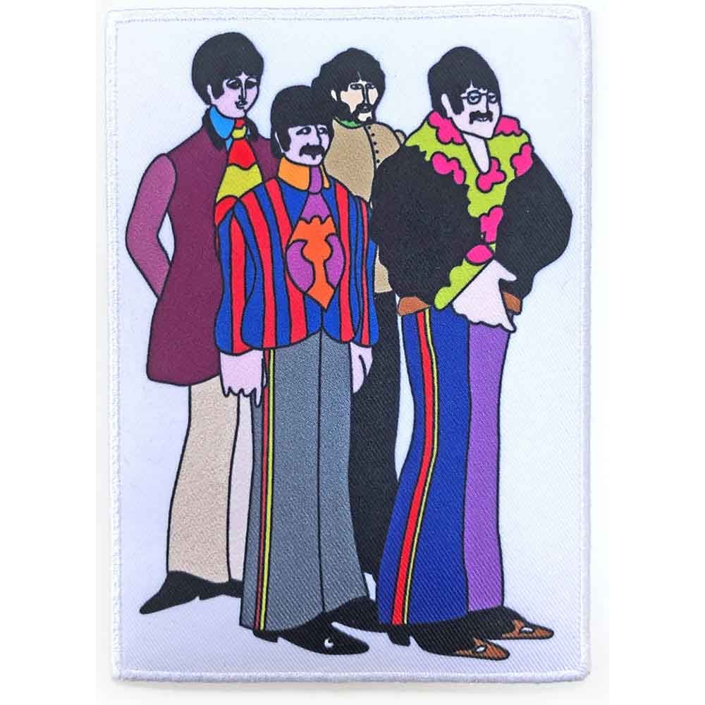 Beatles Unisex Black Patch Yellow Submarine Band Logo Border Official Printed Iron On In - Image 2