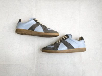 Maison Margiela GAT Sneakers Blue Gray Men 8.5 41.5 Suede Leather