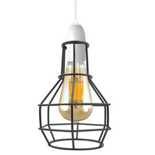 Ceiling Lampshade Easy Fit Metal Shades Pendant Light Wire Cage Lamp Shades