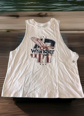 Wrangler Retro Eagle USA 47 Festival Crop Tank - Ladies T Shirt Size XLarge NEW