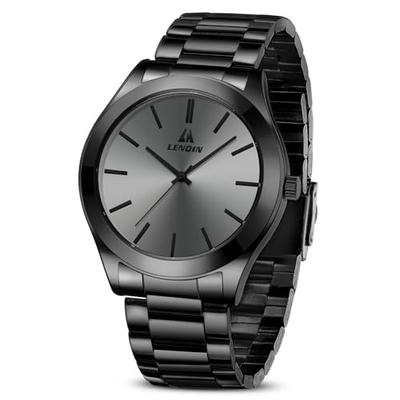 #ad Mens Watches Waterproof Stainless Steel Watch for Men Analog A1 0547 Black $20.21
