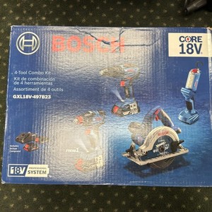 Brand NEW Bosch GXL18V-497B23 18V 4 Power Tool Combo Kit 2 Batteries + Charger
