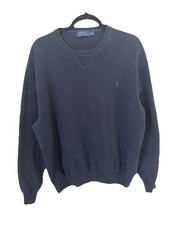 Polo Ralph Lauren Men's Long Sleeve100 Cotton Sweater Size XL Navy Blue