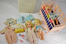 Vintage SUZY CUTE  Dolls, Crib,  Accessories & Clothes by Deluxe Reading A15