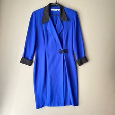 CHAUS Charles sz 6 vintage embroidered  worked career pencil dress