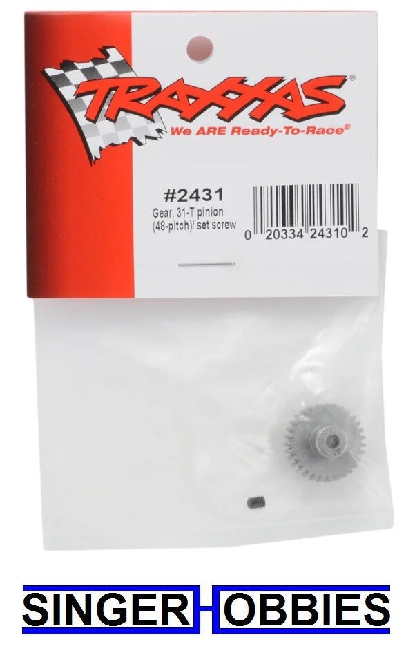 レディ Traxxas 2431 Gear 31-T pinion 48-pitch / set screw NEW IN PACKAGE