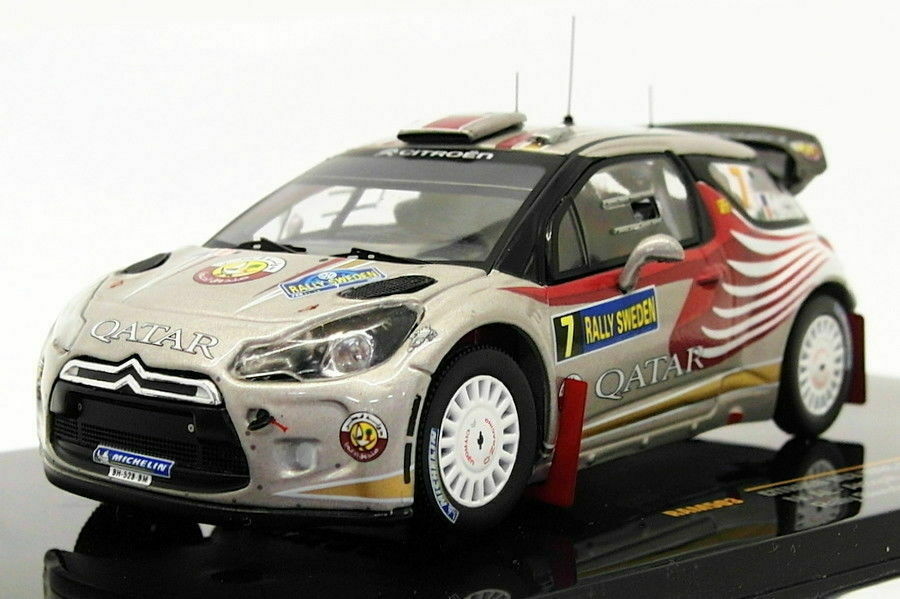 Citroën DS3 WRC N°7 Rallye de Suède 2012 Miniature 1/43 pour Collectionneur