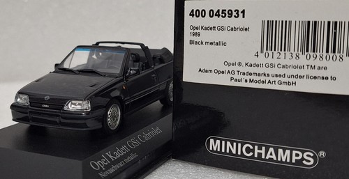 (3) Opel Kadett GSI Cabriolet 1989 Black 1:43 Minichamps 400045931 SUPERB!! - Picture 5 of 15