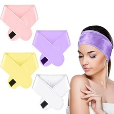 4 Pieces Satin Hair Wrap Scarf Satin Headband for Black Women's Elegant Color
