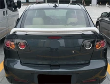 Unpainted Double Layer Rear Trunk Spoiler Wing Fit 2004-2009 Mazda 3 Sedan