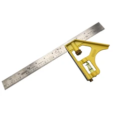 Stanley Combination Square 12" Level 46-123 Premium Die-Cast Handle Scratch Awl