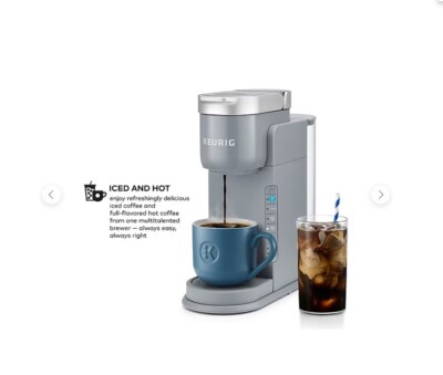 NEW Keurig K-Iced Single Serve K-Cup Pod Coffee Maker Iced or Hot Brew GRAY