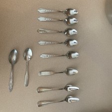 Lot Of 18/10 Stainless Steel Spoons 10 Total