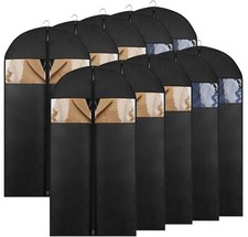10 Pack 43 Inch Garment Bags Men's Suit Bags for Hanging Clothes Coats Jackets