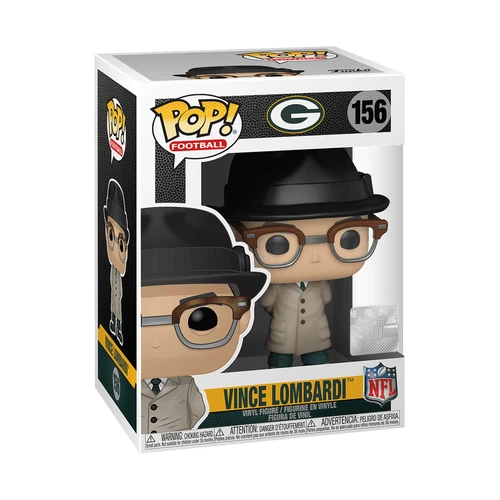 Funko POP NFL Football Green Bay Packers Vince Lombardi Figure #156 +Protector