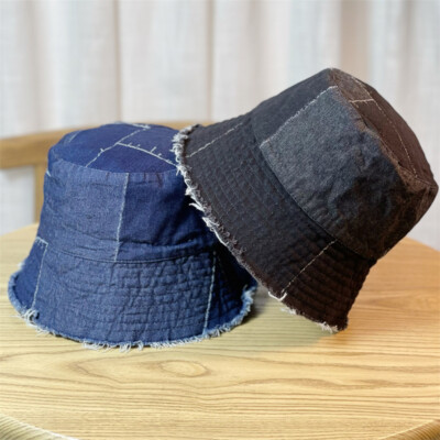 Womens Ladys Denim Bucket Hat High Quality Fisherman Caps