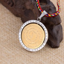 BLESSED MANDALA PENDANT: 100 SYLLABLE MANTRA OF VAJRASATTVA 6 REALM VAJRA MANTRA