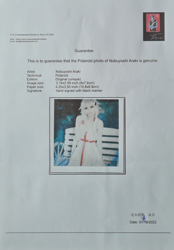 NOBUYOSHI ARAKI * Cosplay*POLAROID ORIGINAL VOM KÜNSTLER SIGNIERT & ZERTIFIZIERT - Picture 4 of 6