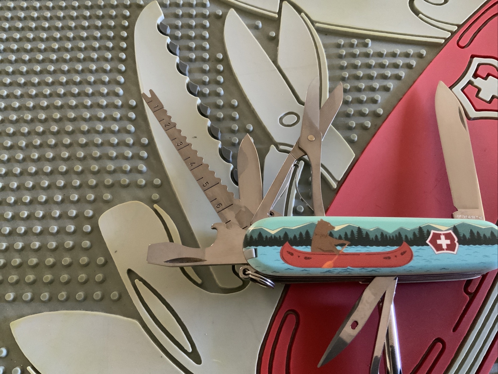 Victorinox Swiss Army Knife Fisherman Bear In Canoe SKS eBay