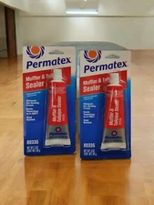 2 New PERMATEX 80335 MUFFLER & TAILPIPE EXHAUST SEALER for Holes & Leaks 3 oz