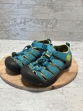 KEEN Newport Youth Aqua Blue / Lime Green Waterproof Sandals YOUTH SIZE 1 - VGC