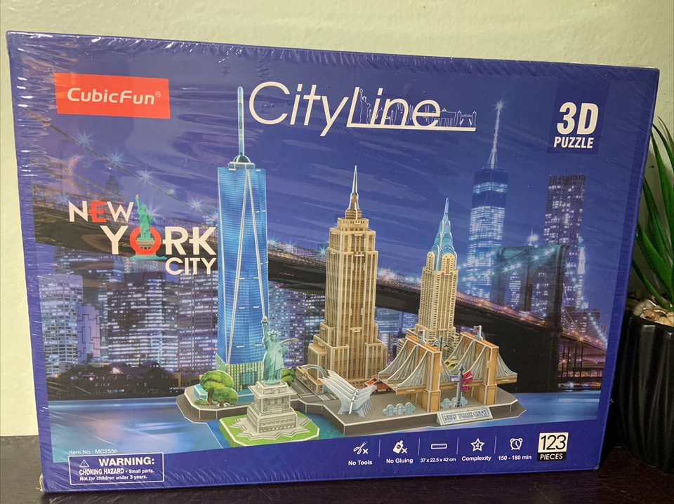 CubicFun CityLine 3D Puzzle City Line New York City Building Model NEW & Sealed - Image 2 of 4