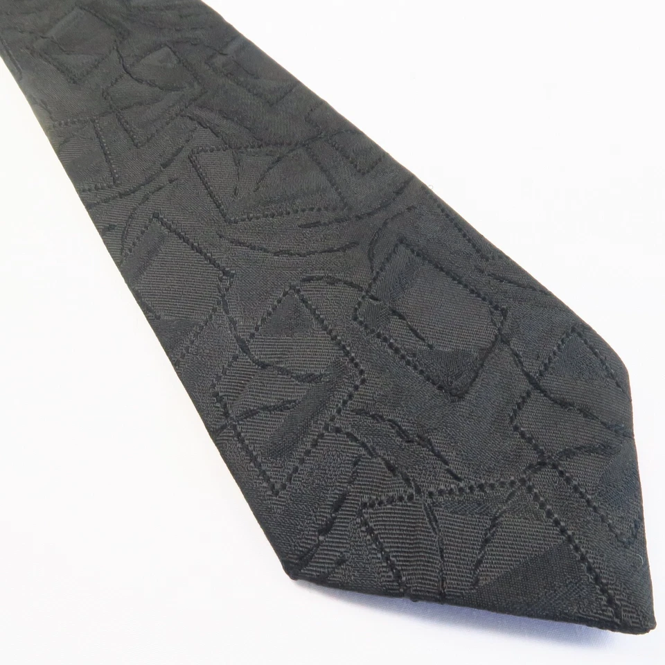 Corbata estrecha Rockabilly 56"x3,5" jacquard negro edición limitada Envoy vintage Foto 4 de 4