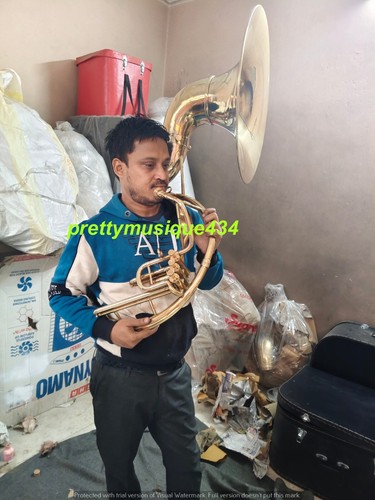 SOUSAPHONE 22"BELL OF PURE BRASS GOLDEN +CASE+FREE FAST SHIP (DELIVERY 3 WEEKS) - Bild 17 von 20
