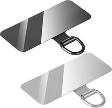 2Pcs Phone Tether Tab, Metal Sticky-Free Phone Lanyard Patch, Universal Phone St