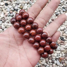 Gorgeous 12 MM Akar Laka Bracelet Dalbergia Parviflora 18 Beads Kayu Menang