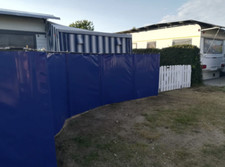 Windschutz Sichtschutz für Camping aus LKW Plane 680g stabil mit Laschen & Ösen