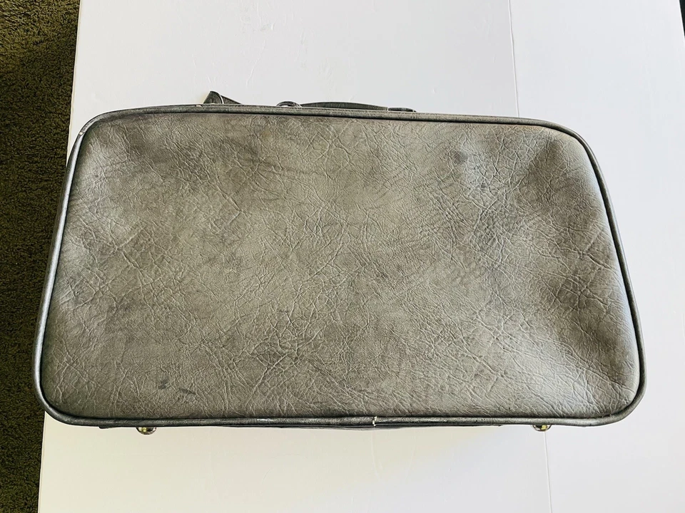 Equipaje Samsonite Vintage Gris Cuero Suave - Maleta Retro 22” X 8” X 12” Foto 4 de 4