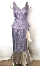 NANCY SINOWAY Design Custom Tailored Wedding Dress Lavender Purple Mermaids