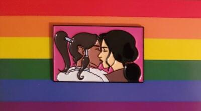 KORRA X ASAMI ENAMEL LAPEL PIN BY KAYDEN PHOENIX