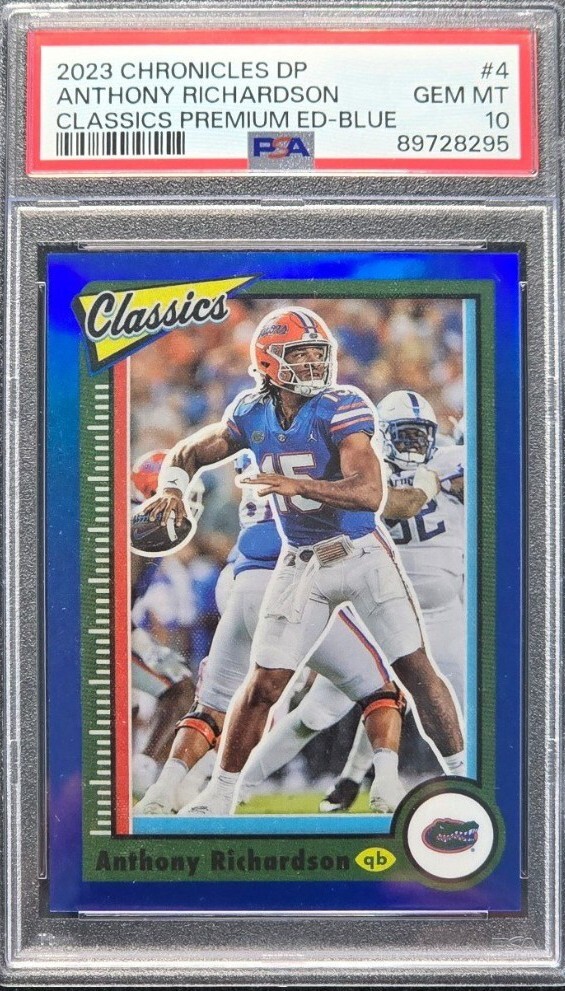 Anthony Richardson Panini Chronicles Draft Picks Classics Premium Edition #4 Blue