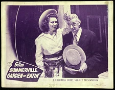 GARDEN OF EATIN Original Movie Lobby Card Poster Slim Summerville Comedy Short