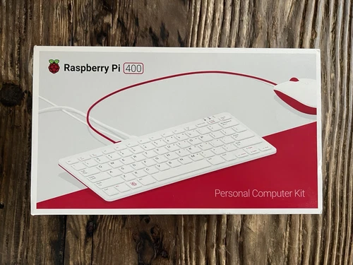 Raspberry Pi 400 PC Kit (microSD, Broadcom BCM2711, 1.80 GHz, 4GB Memory, US Kb)