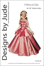 Memories Dress Doll Clothes Sewing Pattern for 16" Fashion Alex Madame Alexander