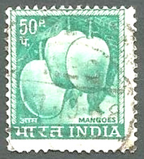 India Scott# 416, Mangoes, Industry, 50p, Used, 1967