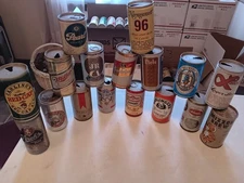 Lot Of Vintage Beer Cans 17 Total Mixed Brands Empty Cans