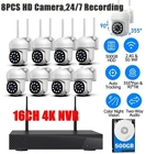 CAMCAMP 16CH NVR 8X PTZ Cameras Wireless CCTV WiFi Security Camera System Audio