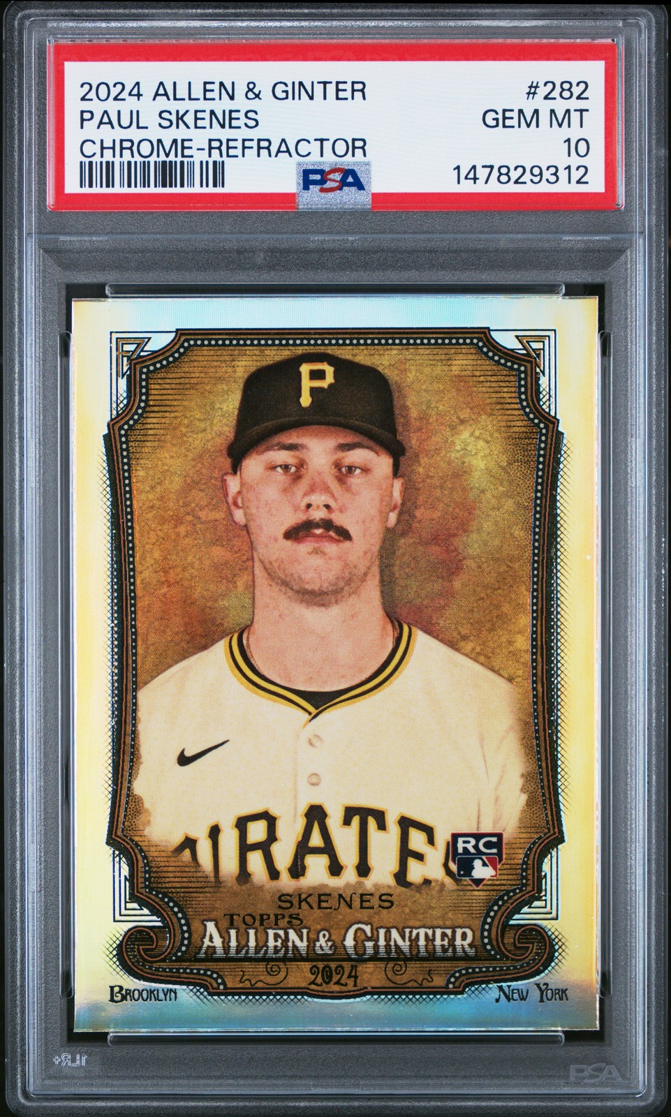 2024 ALLEN & GINTER CHROME-REFRACTOR #282 PAUL SKENES PSA 10