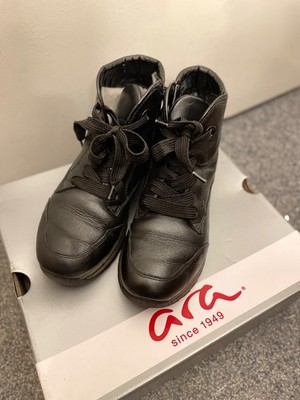 Ara Osaka Damen Stiefeletten Leder/Wolle Gr. 36 Stiefel, getragen