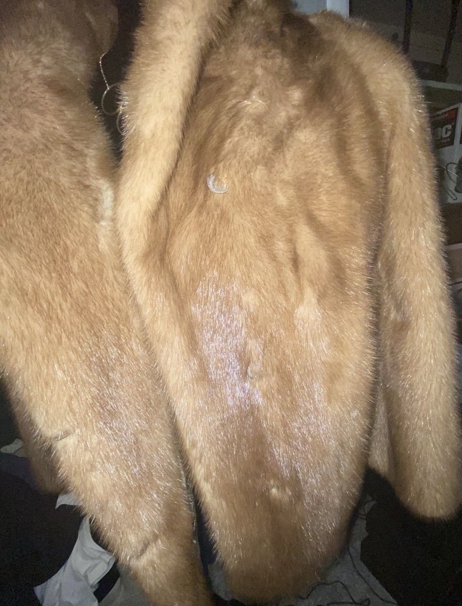 Vintage Genuine Mink Fur Coat Pollack’s Mink Farm Deer Lake PA Embroidered View 2
