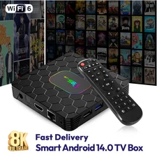 2025 Android14.0 Smart TV Box 8K HD 5G WiFi6 Bluetooth Media Stream Player 128GB