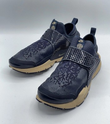 Nike Sock Dart Mid Shoes Mens Size 11 Navy Tan Stone Island Collab 910090-400 Nike Sock Dart Mid Shoes Mens Size 11 Navy Tan Stone Island  main image 4