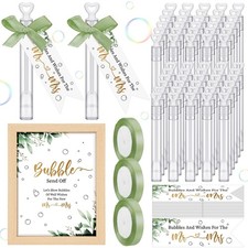 Wedding Send Off Bubbles 405 Pcs 200 Heart Wands Gift Tags Display Card - Party