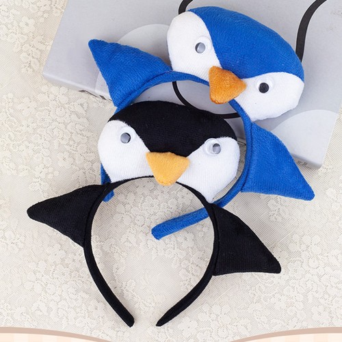 Cerchietto a forma di pinguino per bambini adulti accessorio per capelli carino copricapo 3D - Foto 9 di 22